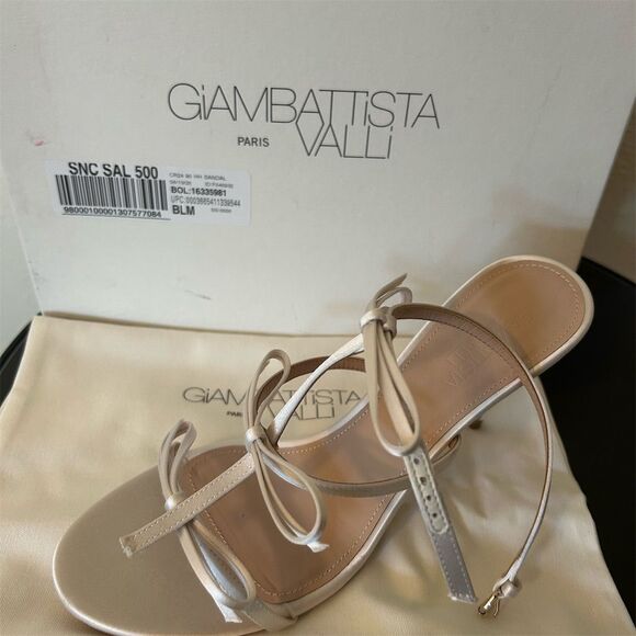 Giambattista Valli Women's Ivory Lace Up Sandals Size 9 Formal - Picture 1 of 5